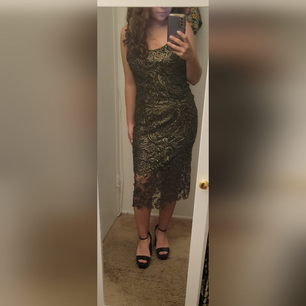 Black & Gold Sparkly Dress